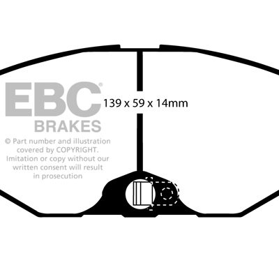NISSAN Stagea 2.5 Turbo 96-98 EBC Redstuff Ceramic LOW DUST Brake Pads
