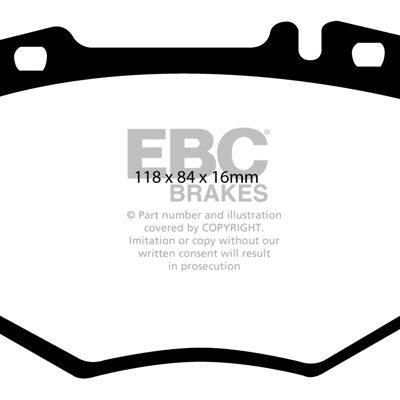 MERCEDES-BENZ CL-Class (C215) CL600 (5.5 Twin Turbo) 2003-2006 EBC Redstuff Ceramic LOW DUST Brake Pads