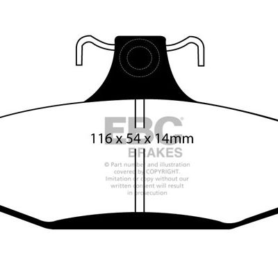 FORD (Aust/NZ) Fairlane NF 95-96 EBC Redstuff Ceramic LOW DUST Brake Pads