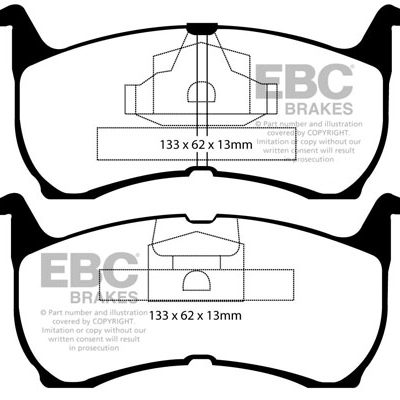 FORD (Aust/NZ) Fairlane NA NC 88-95 EBC Redstuff Ceramic LOW DUST Brake Pads