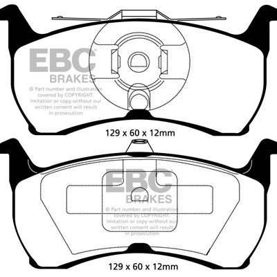 ASTON MARTIN Virage 5.3 93-2000 EBC Redstuff Ceramic LOW DUST Brake Pads