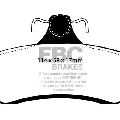 CHEVROLET (M.East/S.Africa) Caprice 3.8 2000-2006 EBC Redstuff Ceramic LOW DUST Brake Pads