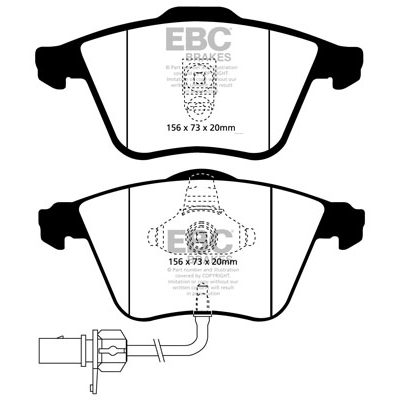 AUDI A6 (C5/4B) 2.5 TD 2000-2005 EBC Redstuff Ceramic LOW DUST Brake Pads