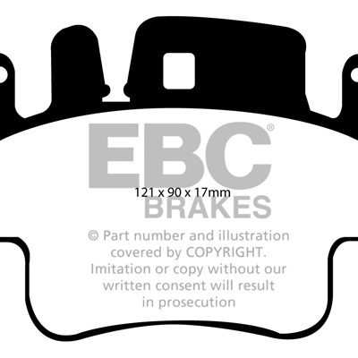 PORSCHE 911 (996) 3.4 Carrera 97-2002 EBC Redstuff Ceramic LOW DUST Brake Pads