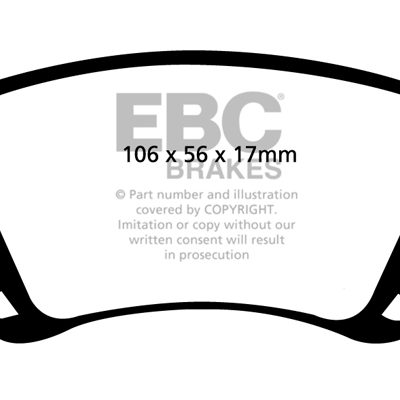 AUDI A3 (8P) 2.0 Turbo 2004-2012 EBC Redstuff Ceramic LOW DUST Brake Pads