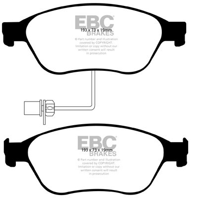 AUDI A8 quattro (D3/4E) 3.2 2005-2007 EBC Redstuff Ceramic LOW DUST Brake Pads