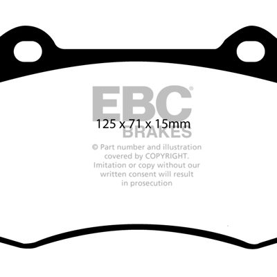 RENAULT Megane Hatch (Mk2) 2.0 Turbo RS 2004-2006 EBC Redstuff Ceramic LOW DUST Brake Pads