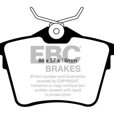 CITROEN C5 3.0 TD 2009-2018 EBC Redstuff Ceramic LOW DUST Brake Pads