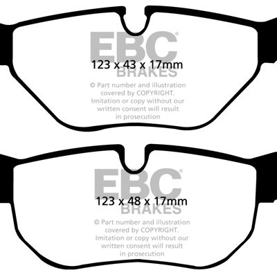 BMW 1 Series (E81) 130 (3.0) 2005-2010 EBC Redstuff Ceramic LOW DUST Brake Pads