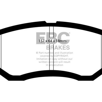 SUBARU Legacy 2.5 Turbo 2009-2014 EBC Redstuff Ceramic LOW DUST Brake Pads