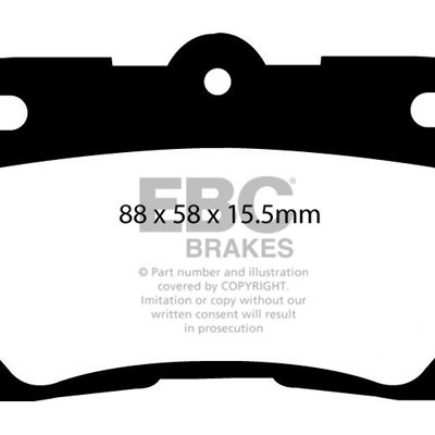 LEXUS GS300 3.0 2005-2012 EBC Redstuff Ceramic LOW DUST Brake Pads