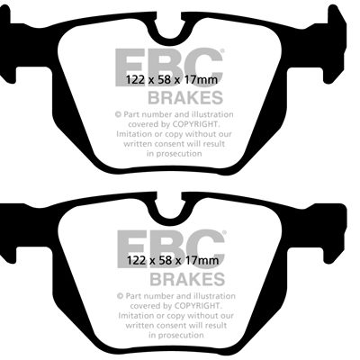 BMW 3 Series (E90) 325 (2.5) Sport 2005-2010 EBC Redstuff Ceramic LOW DUST Brake Pads