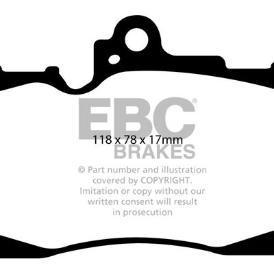 LEXUS GS250 2.5 2012- EBC Redstuff Ceramic LOW DUST Brake Pads