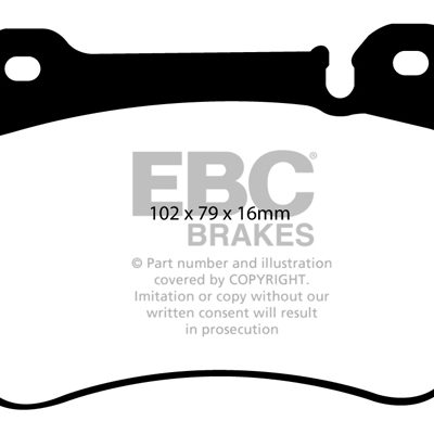MERCEDES-BENZ C-Class (W203) C320 TD 2005-2007 EBC Redstuff Ceramic LOW DUST Brake Pads