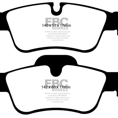 MERCEDES-BENZ R-Class (W251) R280 (3.0) 2007-2011 EBC Redstuff Ceramic LOW DUST Brake Pads