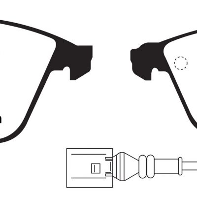 AUDI A3 quattro (8P) 3.2 2003-2009 EBC Redstuff Ceramic LOW DUST Brake Pads