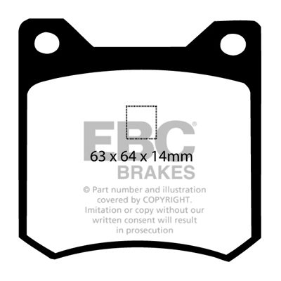 DE TOMASO Pantera 5.8 GTS 72-84 EBC Redstuff Ceramic LOW DUST Brake Pads