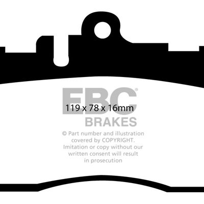 LEXUS LS430 4.3 2000-2006 EBC Redstuff Ceramic LOW DUST Brake Pads