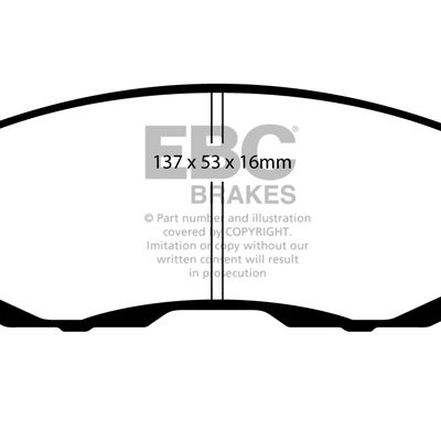 NISSAN Skyline (V35) 2.5 (V35) 2001-2006 EBC Redstuff Ceramic LOW DUST Brake Pads