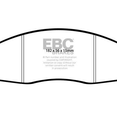 CADILLAC CTS 2.8 2005-2007 EBC Redstuff Ceramic LOW DUST Brake Pads