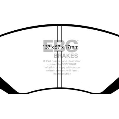 SUBARU Impreza 2.0 2002-2007 EBC Redstuff Ceramic LOW DUST Brake Pads