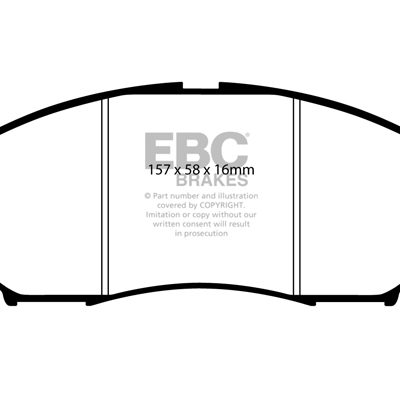 INFINITI EX30D 3.0 TD 2010-2013 EBC Redstuff Ceramic LOW DUST Brake Pads