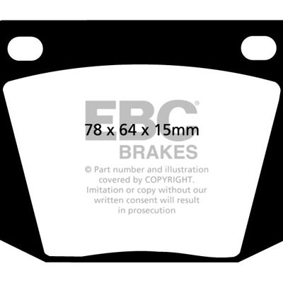 AC Cobra 4.3 62-63 EBC Redstuff Ceramic LOW DUST Brake Pads