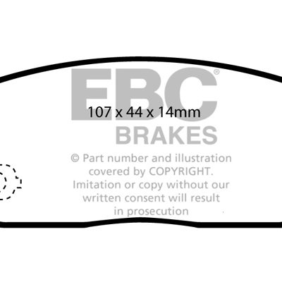 MAZDA RX8 1.3 (Rotary) (UK) 2003-2012 EBC Redstuff Ceramic LOW DUST Brake Pads