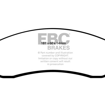 CADILLAC CTS 2.8 (Performance Package) 2005-2007 EBC Redstuff Ceramic LOW DUST Brake Pads