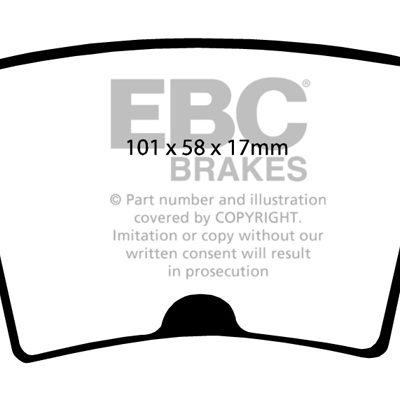 CHRYSLER (USA) 300C 3.5 2004-2011 EBC Redstuff Ceramic LOW DUST Brake Pads