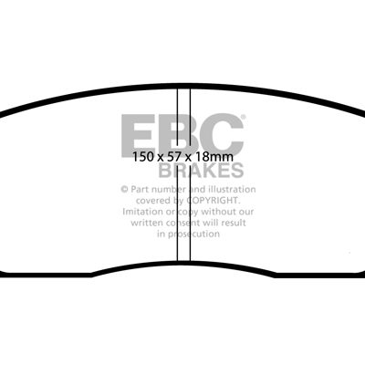 CHRYSLER (USA) 300C 3.5 2004-2011 EBC Redstuff Ceramic LOW DUST Brake Pads