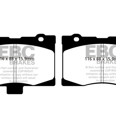 HONDA Legend 3.5 (KB1) 2004-2008 EBC Redstuff Ceramic LOW DUST Brake Pads