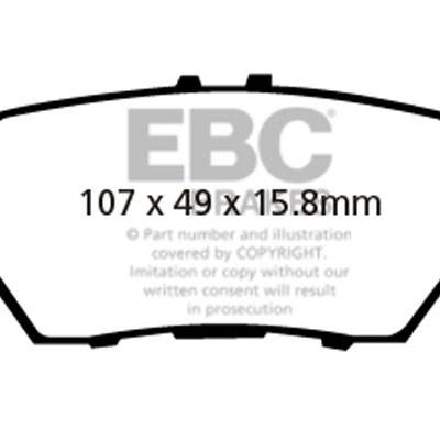HONDA Legend 3.5 (KB1) 2004-2008 EBC Redstuff Ceramic LOW DUST Brake Pads