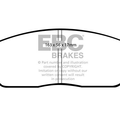FORD Mustang (5th Generation) 4 2005-2010 EBC Redstuff Ceramic LOW DUST Brake Pads