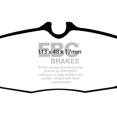 FORD Mustang (5th Generation) 4 2005-2010 EBC Redstuff Ceramic LOW DUST Brake Pads