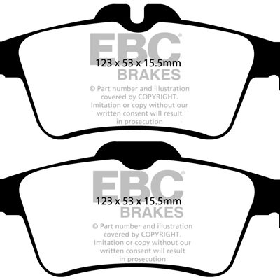 CADILLAC BLS 2.0 Turbo 2006-2010 EBC Redstuff Ceramic LOW DUST Brake Pads