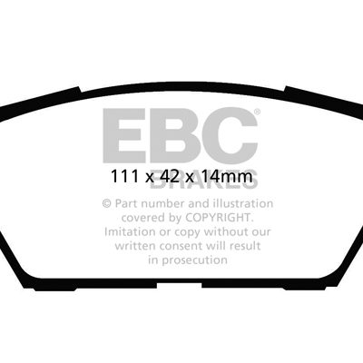 MAZDA 6 2.3 Turbo MPS (GG) 2005-2008 EBC Redstuff Ceramic LOW DUST Brake Pads
