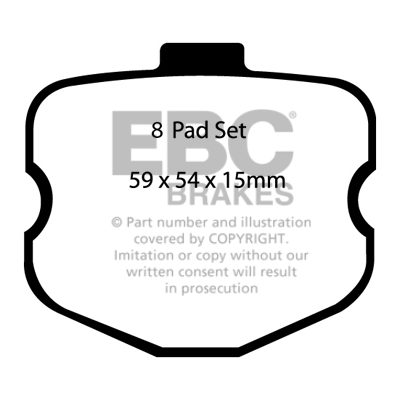 CHEVROLET Corvette (C6) 6.2 Grand Sport 2010-2013 EBC Redstuff Ceramic LOW DUST Brake Pads