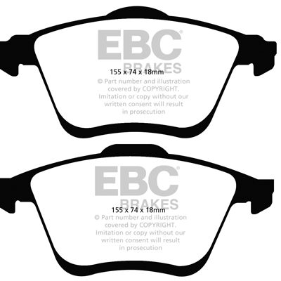 MAZDA 6 2.3 Turbo MPS (GG) 2005-2008 EBC Redstuff Ceramic LOW DUST Brake Pads