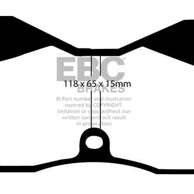 DE TOMASO Pantera 5.8 GTS 72-84 EBC Redstuff Ceramic LOW DUST Brake Pads