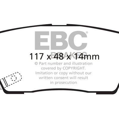 HYUNDAI Equus 3.8 2009-2016 EBC Redstuff Ceramic LOW DUST Brake Pads