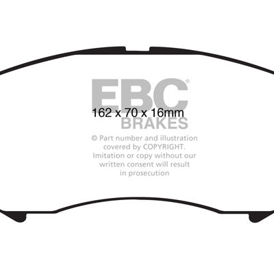 CADILLAC CTS 3.6 2008-2012 EBC Redstuff Ceramic LOW DUST Brake Pads