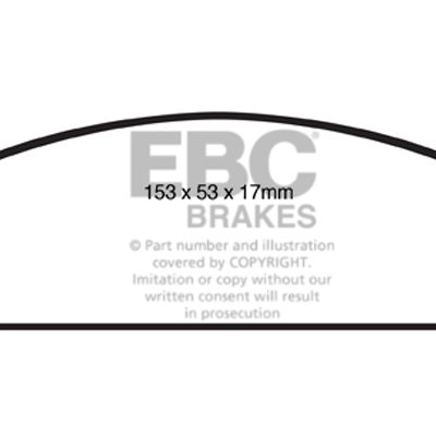 BITTER Vero 6 2007-2012 EBC Redstuff Ceramic LOW DUST Brake Pads