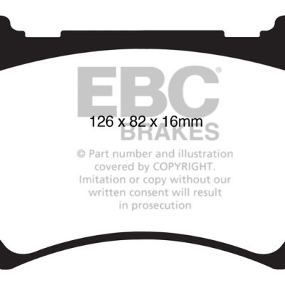 HYUNDAI Equus 3.8 2009-2016 EBC Redstuff Ceramic LOW DUST Brake Pads
