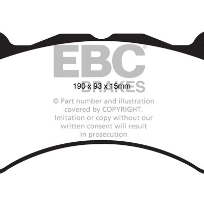 CADILLAC ATS-V 3.6 Twin Turbo 2016- EBC Redstuff Ceramic LOW DUST Brake Pads