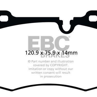 MINI Mini Hatch (2nd Gen)(R56) 1.6 Turbo Works 2008-2014 EBC Redstuff Ceramic LOW DUST Brake Pads