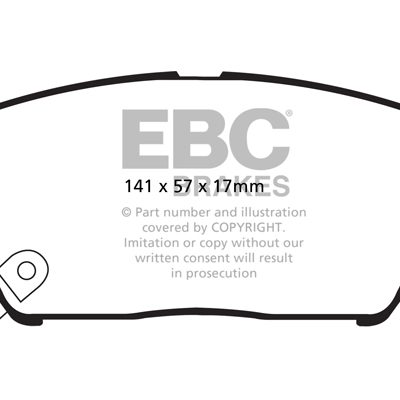 HYUNDAI Genesis Coupe 2.0 Turbo 2008-2010 EBC Redstuff Ceramic LOW DUST Brake Pads