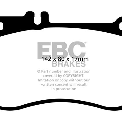 MERCEDES-BENZ CLS (C218) CLS350 (3.5) (Sport) 2011-2017 EBC Redstuff Ceramic LOW DUST Brake Pads