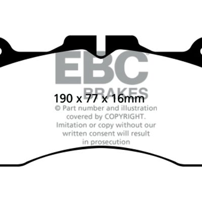 LEXUS GS-F 5 2016- EBC Redstuff Ceramic LOW DUST Brake Pads