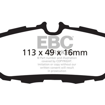 FORD Mustang (5th Generation) 3.7 2010-2014 EBC Redstuff Ceramic LOW DUST Brake Pads